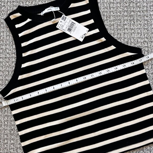 MANGO Striped Cotton Knit Tank - Picture 11 of 13